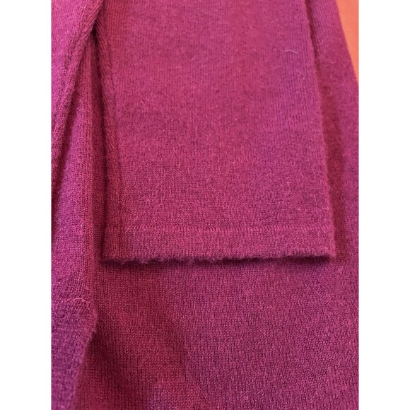 Neiman Marcus Cashmere Sweater womens small burgundy Drop Shoulder oversized top - Picture 6 of 8